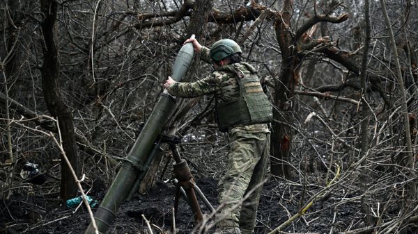 Боевая работа расчета 120мм миномёта 352 полка группировки войск Север в Курской области