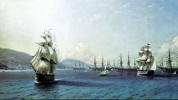 И. Айвазовский. Черноморский флот в Феодосии (1890) И. Айвазовский. Черноморский флот в Феодосии (1890)