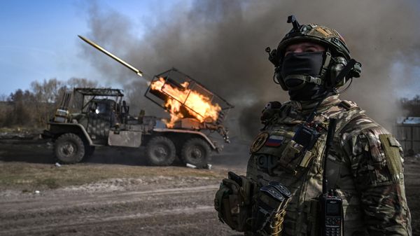 Боевая работа РСЗО Град в Курской области Боевая работа РСЗО Град в Курской области