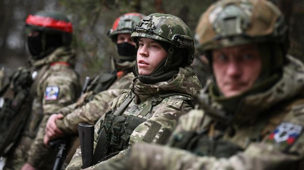 Боевое слаживание военнослужащих 40-й бригады морской пехоты группировки войск Север на Курском направлении СВО.