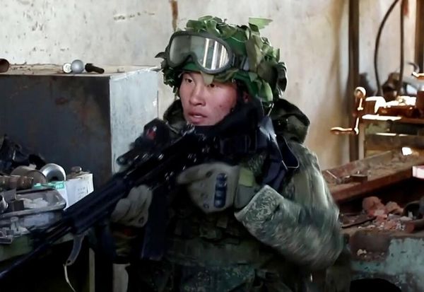 Боевая работа военнослужащих России и КНДР в Курской области