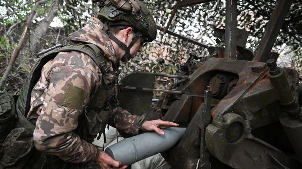 Боевая работа расчета гаубицы Д-30 группировки войск Центр на Красноармейском направлении СВО