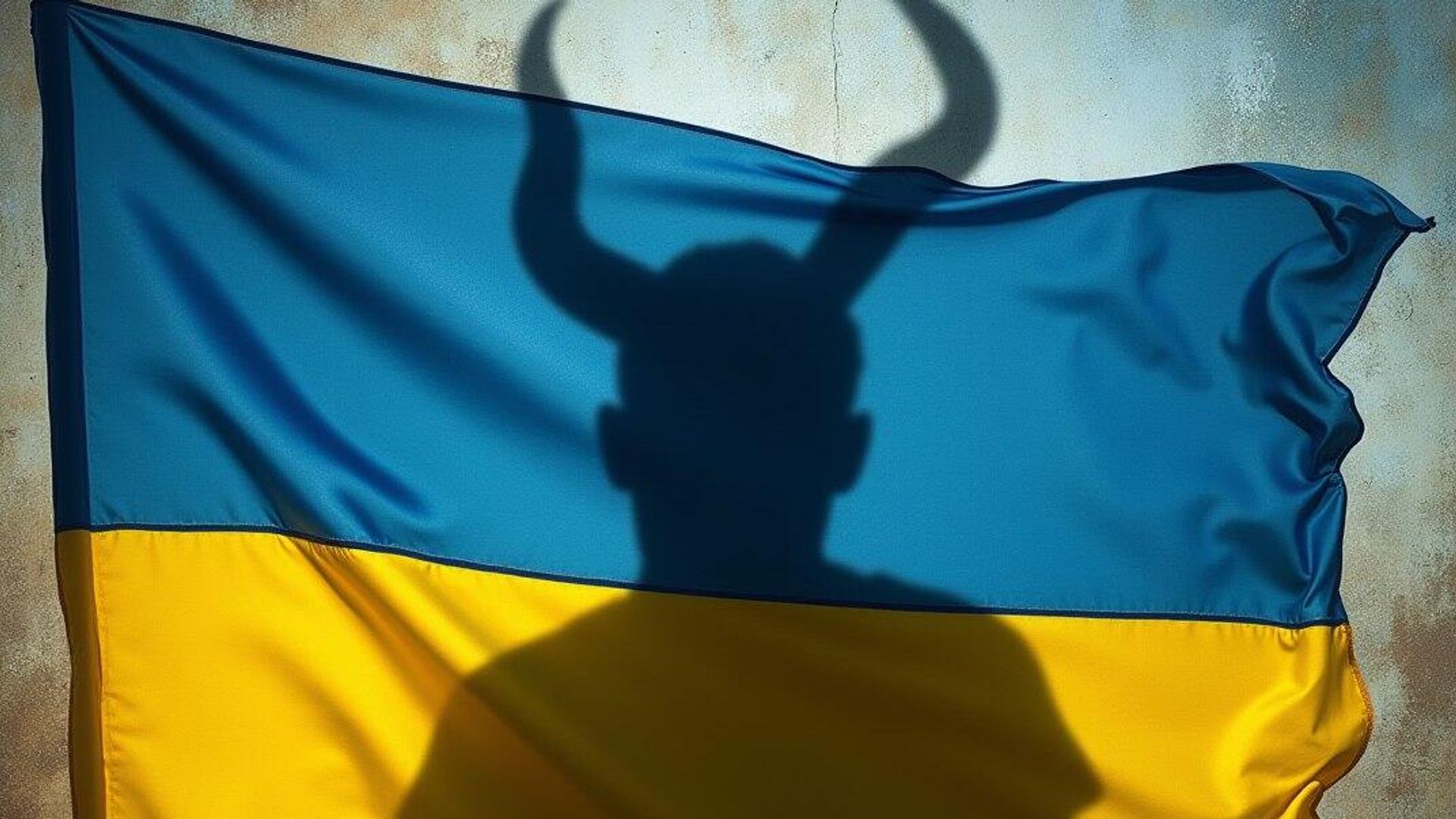 Флаг Украины с рогатой тенью Флаг Украины с рогатой тенью - РИА Новости, 1920, 29.05.2025