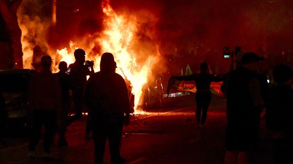 Акция протеста в Лос-Анджелесе