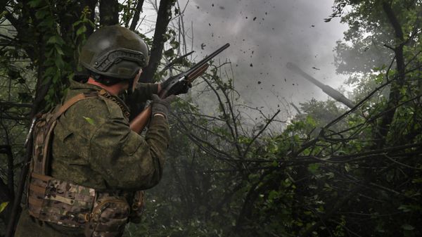 Боевая работа САУ Мста-С группировки войск Центр на Красноармейском направлении СВО