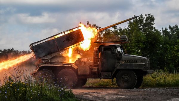 Боевая работа расчета РСЗО Град группировки войск Центр на Красноармейском направлении СВО