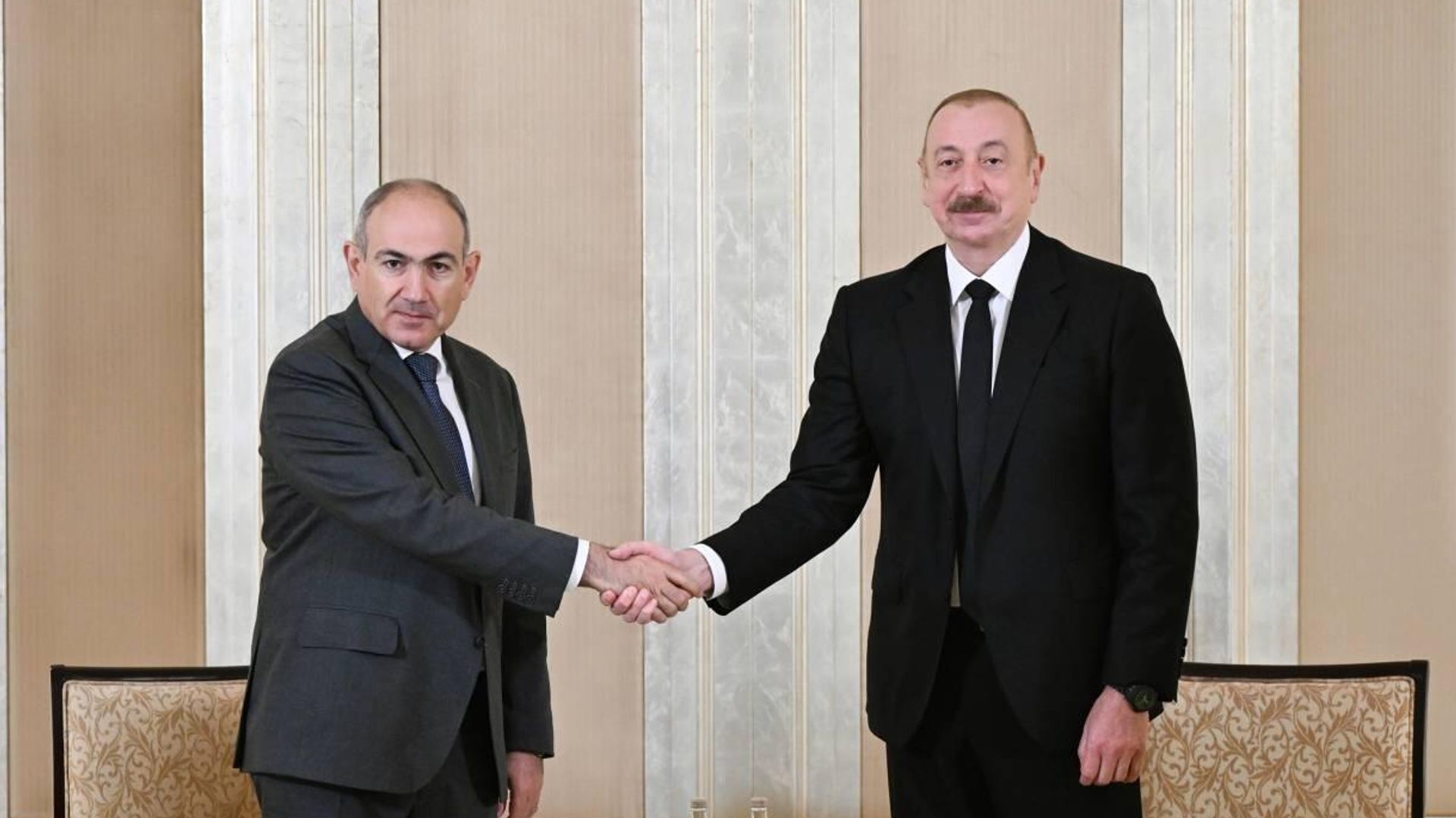 Встреча президента Азербайджана И. Алиева и премьер-министра Армении Н. Пашиняна - РИА Новости, 1920, 11.08.2025