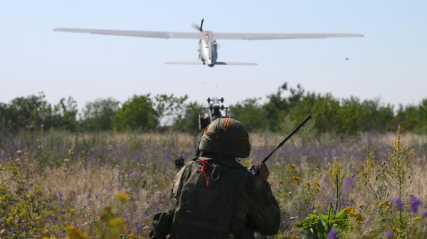 Боевая работа расчета БПЛА Орлан-10 группировки войск Центр