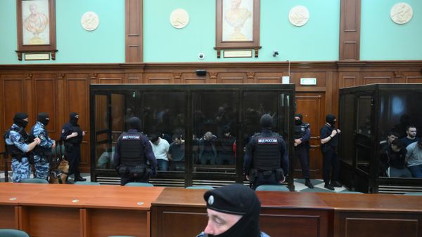 Заседание суда по делу о теракте в концертном зале Крокус Сити Холл Заседание суда по делу о теракте в концертном зале Крокус Сити Холл