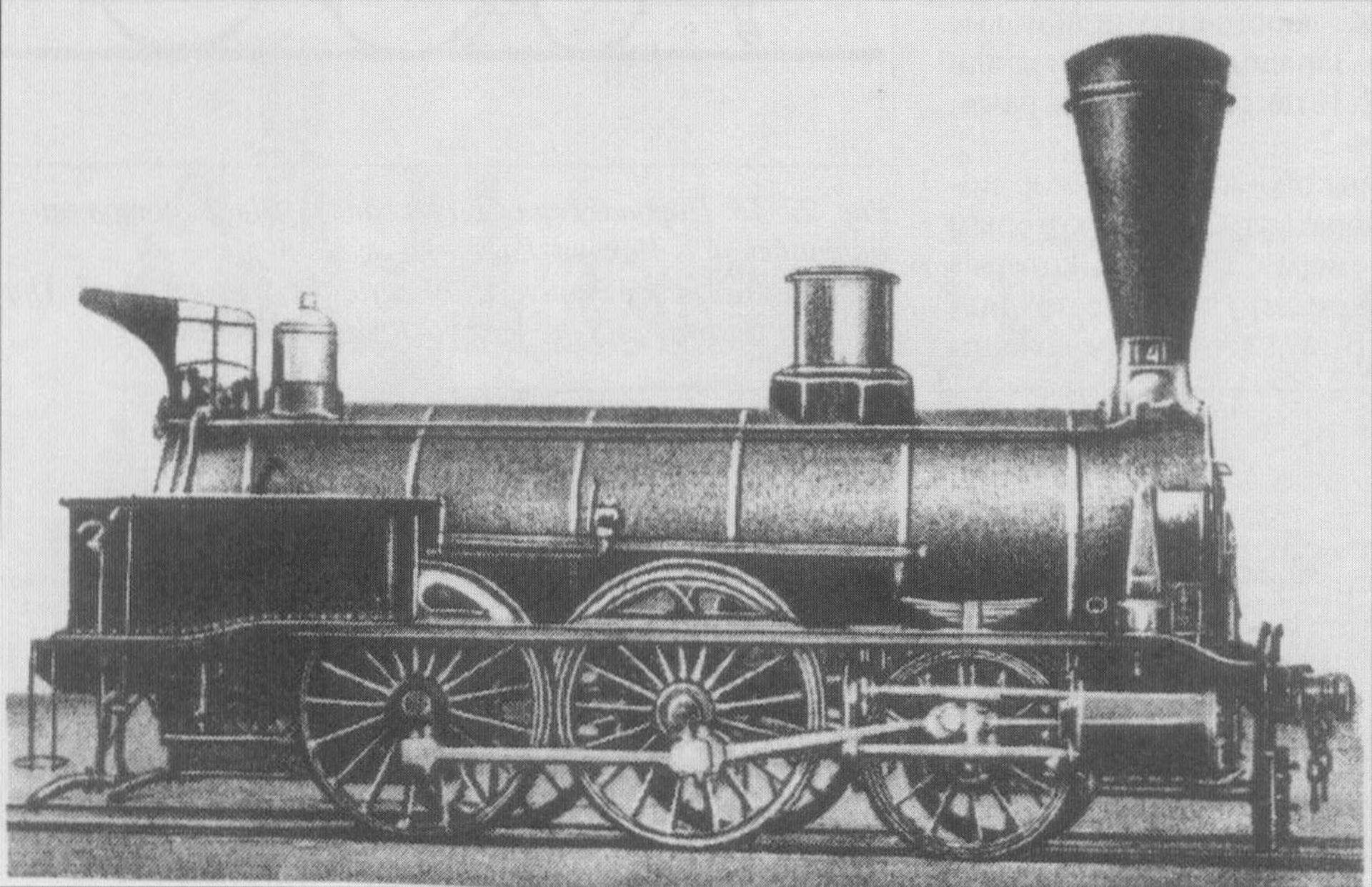 Пассажирский паровоз Тип. 2 Коломенского завода, 1871 год Пассажирский паровоз Тип. 2 Коломенского завода, 1871 год - РИА Новости, 1920, 22.01.2026