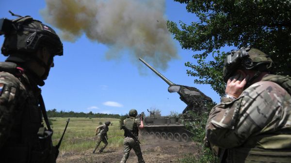 Боевая работа артиллеристов группировки войск Центр на Красноармейском направлении