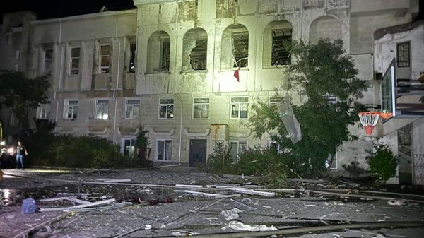 Форосская школа в Крыму после атаки дронами ВСУ 21 сентября 2025 года