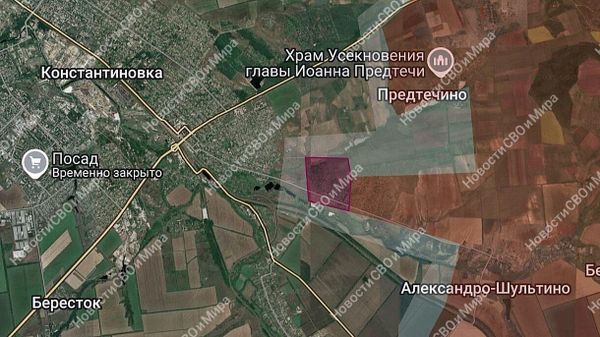 Наши воины продвинулись и достигли западной окраины дачного поселка Ягодка и вышли на восточные окраины города Константиновка