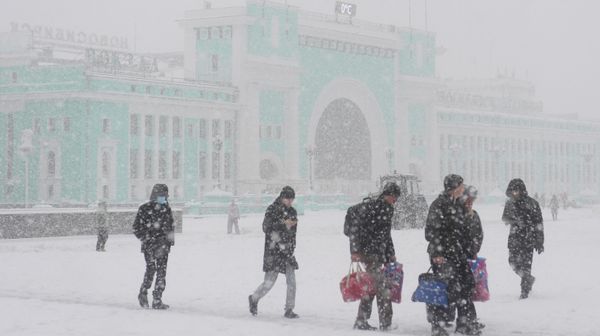 Снегопад в Новосибирске Снегопад в Новосибирске