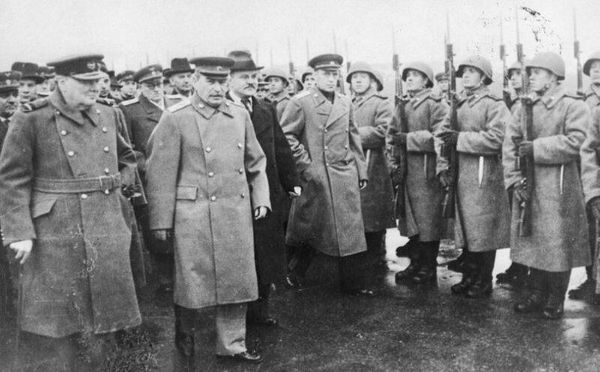 Уинстон Черчилль, Иосиф Сталин, Вячеслав Молотов. Москва, 9 октября 1944 года