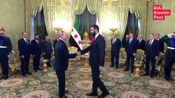 «Сирия уважает все ранее подписанные соглашения между Москвой и Дамаском» – временный президент Сирии Ахмед аш-Шараа на переговорах с Президентом РФ