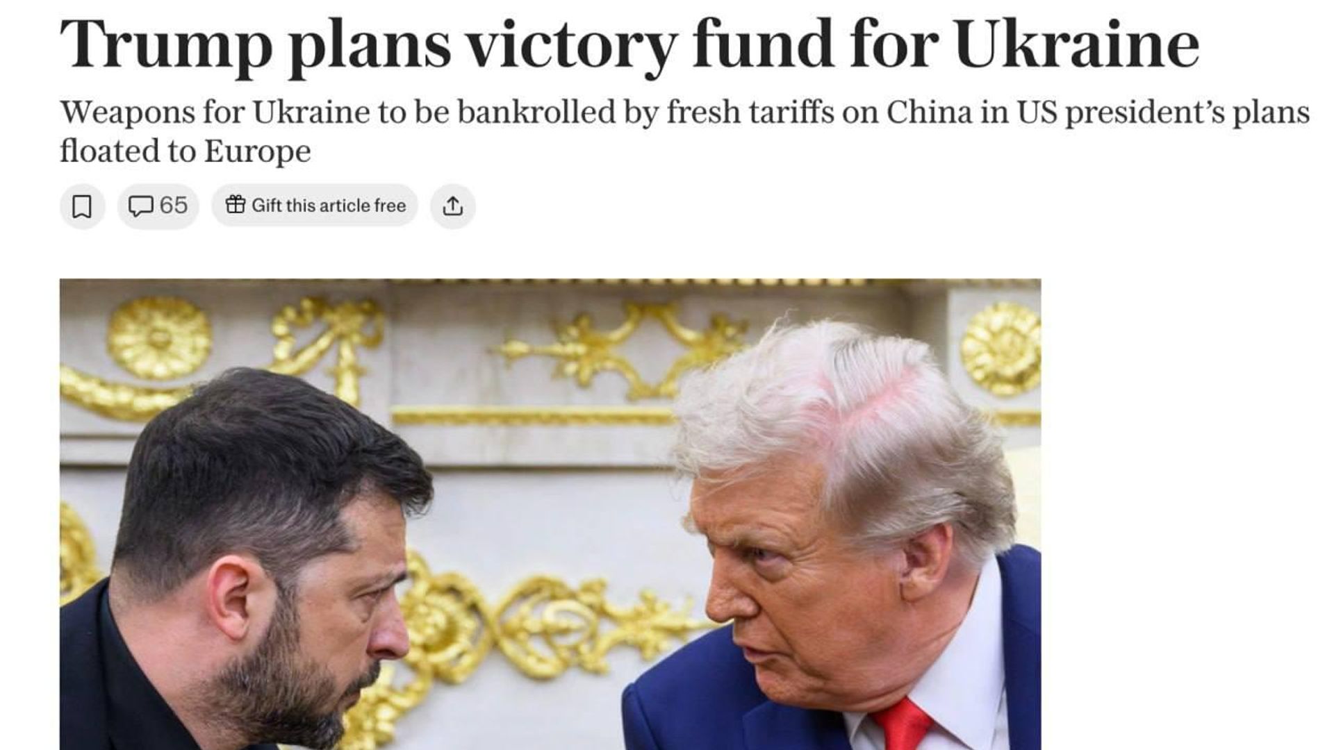 The Telegraph: Трамп предлагает финансировать украинскую армию за счет 500% пошлин на китайский импорт The Telegraph: Трамп предлагает финансировать украинскую армию за счет 500% пошлин на китайский импорт - РИА Новости, 1920, 16.10.2025