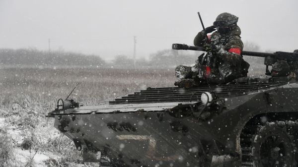 Работа танков Т-72Б в южном секторе СВО
