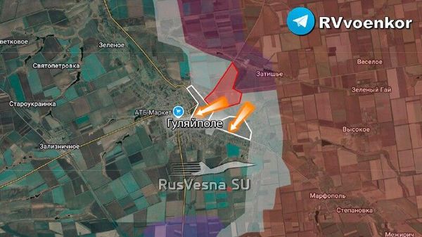 ВС РФ продвигаются в Гуляйполе, — пишет ТГ-канал Военкоры русской весны: