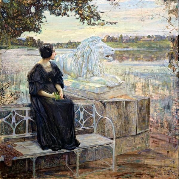 Исаак Бродский Портрет Л.М. Бродской на террасе, 1908 год Исаак Бродский Портрет Л.М. Бродской на террасе, 1908 год