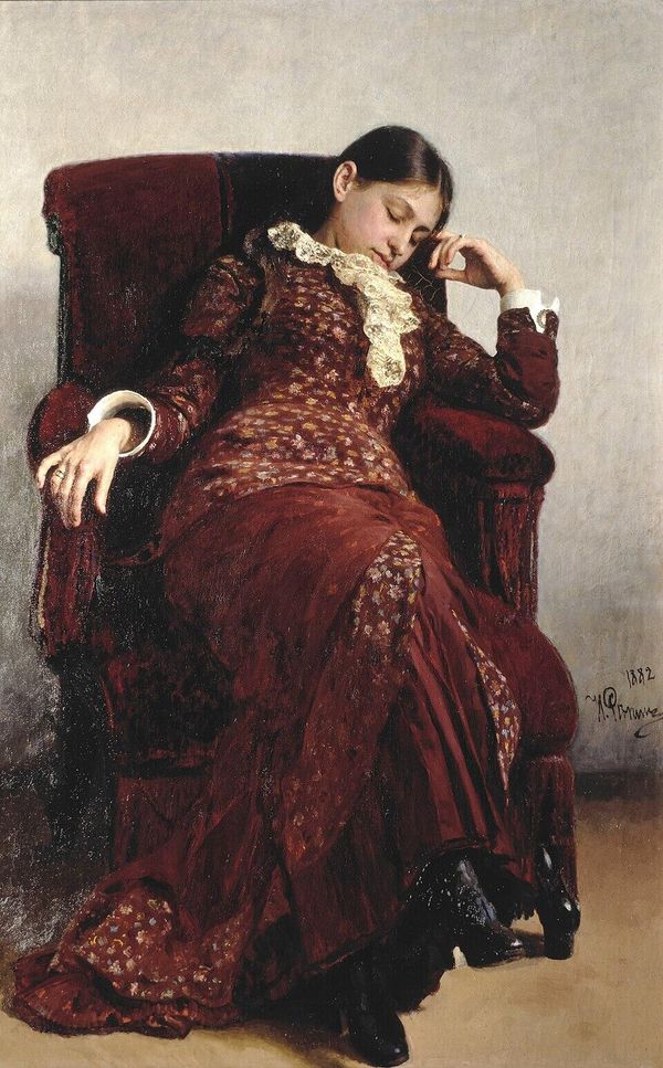 Илья Репин Отдых (портрет В.А. Репиной. в девичестве - Шевцовой), 1882 год, ГТГ