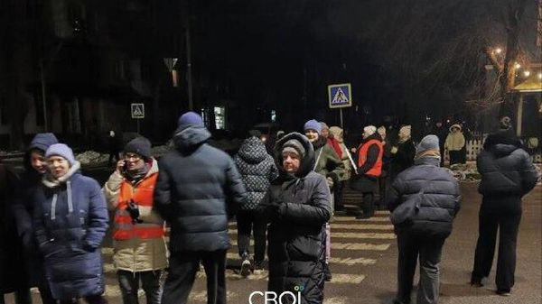 Протесты из-за отсутствия света в Кривом Роге продолжаются