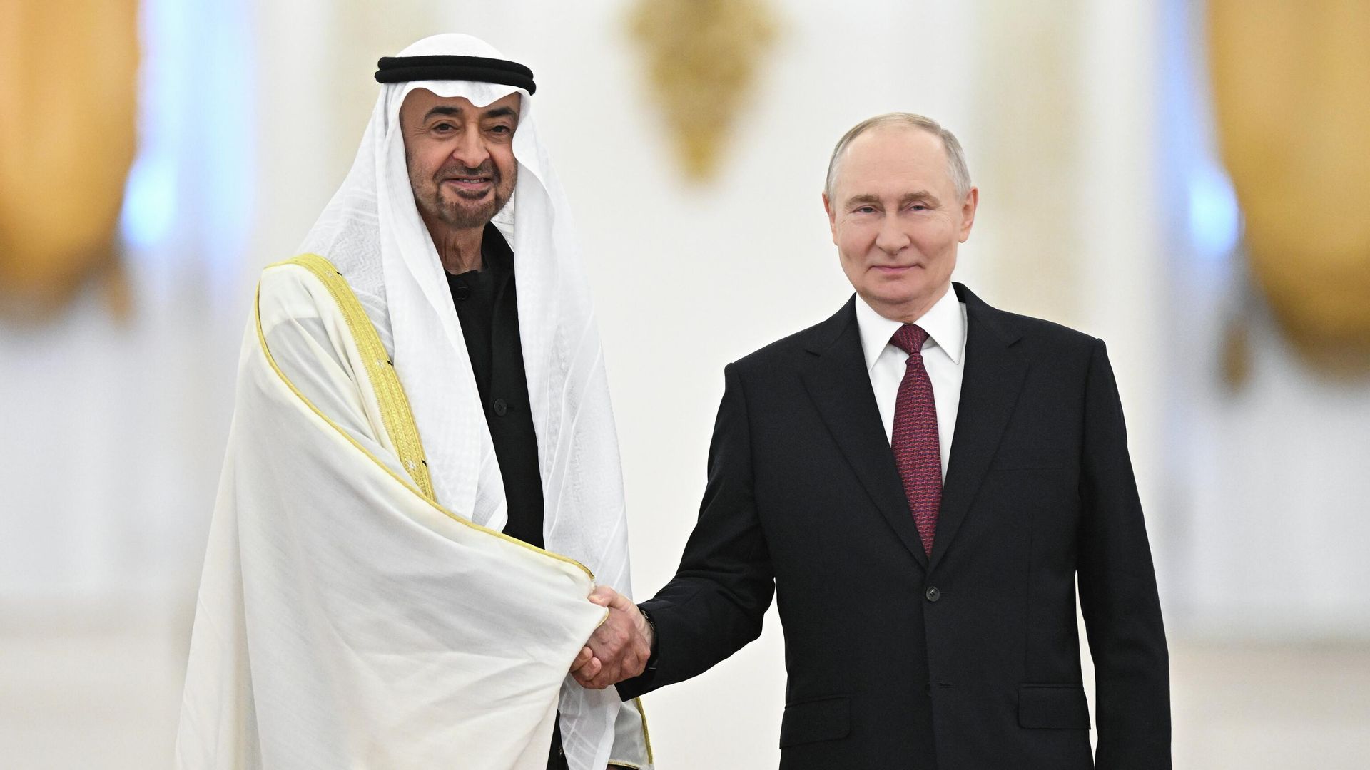 Встреча президента РФ Владимира Путина и президента ОАЭ Мухаммеда бен Заида Аль Нахайяна Встреча президента РФ Владимира Путина и президента ОАЭ Мухаммеда бен Заида Аль Нахайяна - РИА Новости, 1920, 29.01.2026