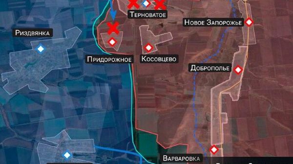 ВС РФ отражают контрнаступление ВСУ около населённого пункта Терноватое на границе Запорожской и Днепропетровской областей