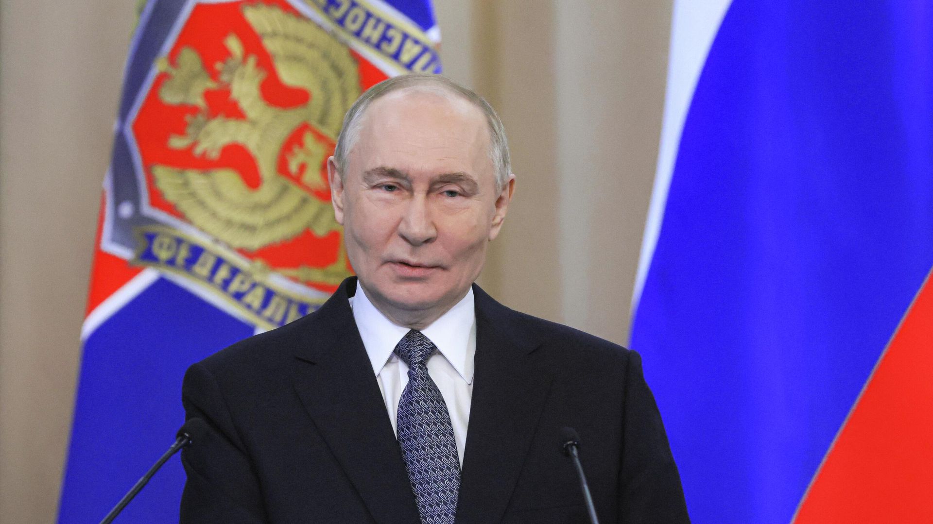 Президент Владимир Путин принял участие в заседании коллегии ФСБ РФ Президент Владимир Путин принял участие в заседании коллегии ФСБ РФ - РИА Новости, 1920, 01.04.2026