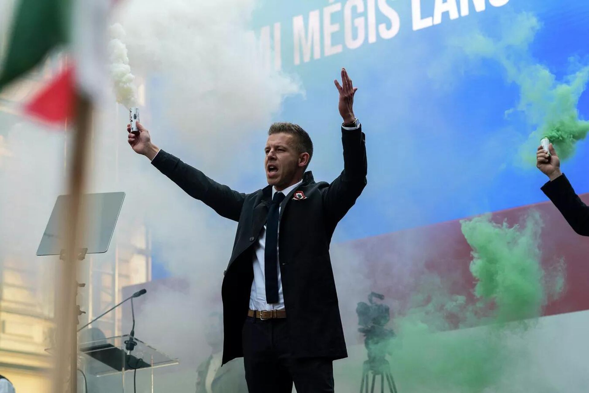 Петер Мадьяр во время митинга в Будапеште, Венгрия Петер Мадьяр во время митинга в Будапеште, Венгрия - РИА Новости, 1920, 19.04.2026