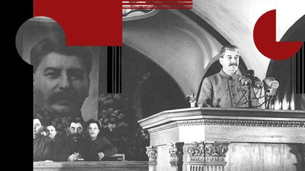 И.В. Сталин выступает в метро 6 ноября 1941 года