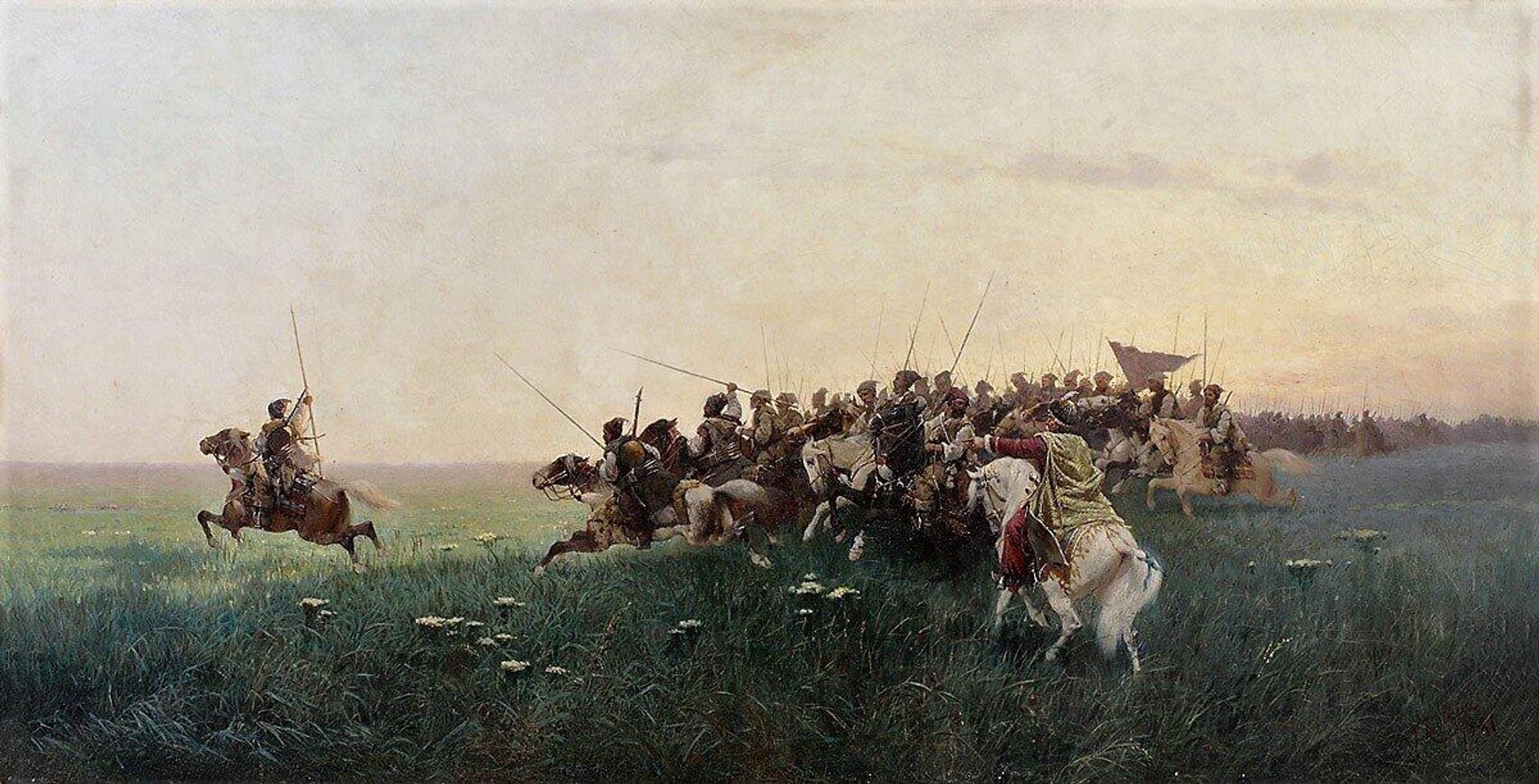 Франц Рубо Атака запорожцев в степи, 1881 год, Музей-панорама Бородинская битва Франц Рубо Атака запорожцев в степи, 1881 год, Музей-панорама Бородинская битва - РИА Новости, 1920, 12.06.2026