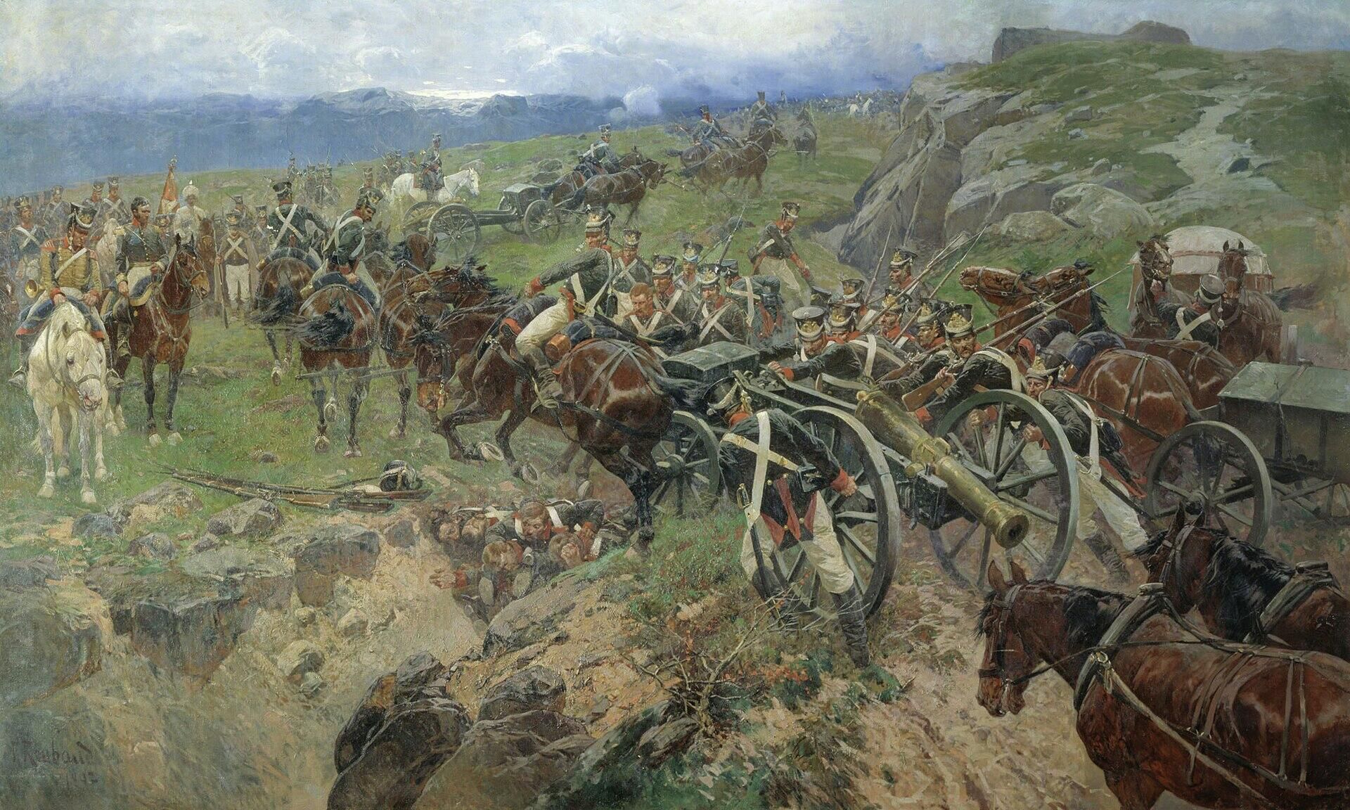 Франц Рубо Живой мост, 1897 год, Бородинская панорама - РИА Новости, 1920, 31.05.2026