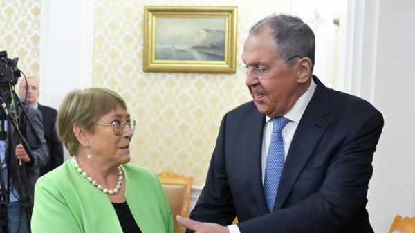Встреча главы МИД РФ С. Лаврова с кандидатом на пост Генсекретаря ООН М. Бачелет
