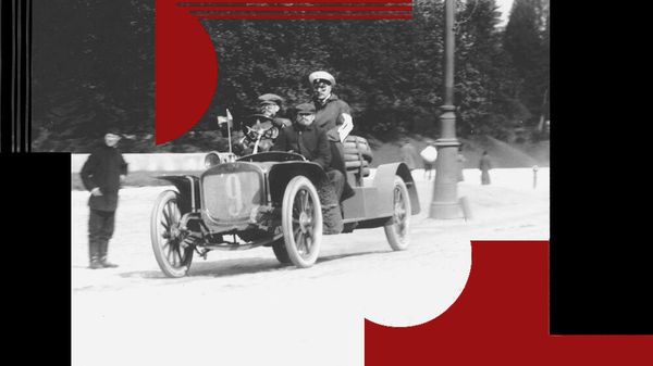 Первый Руссо-балт во время пробега, август 1909 года