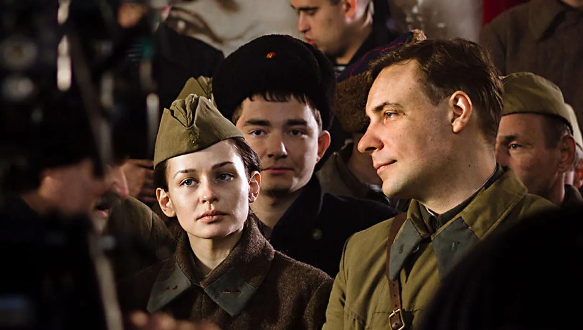Юлия Пересильд в роли Людмилы Павличенко и Евгений Цыганов в роли Леонида Киценко. Кадр из фильма Битва за Севастополь - РИА Новости, 1920, 09.07.2026