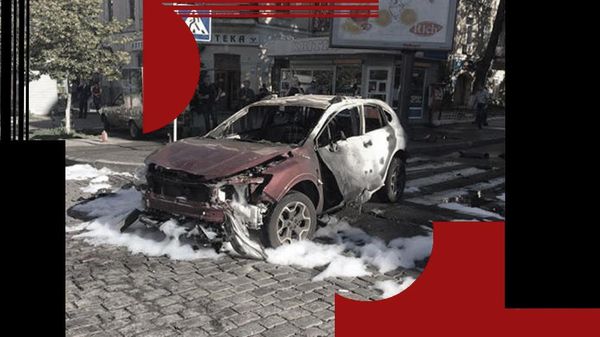 Подорванный автомобиль Павла Шеремета. Фото из социальных сетей