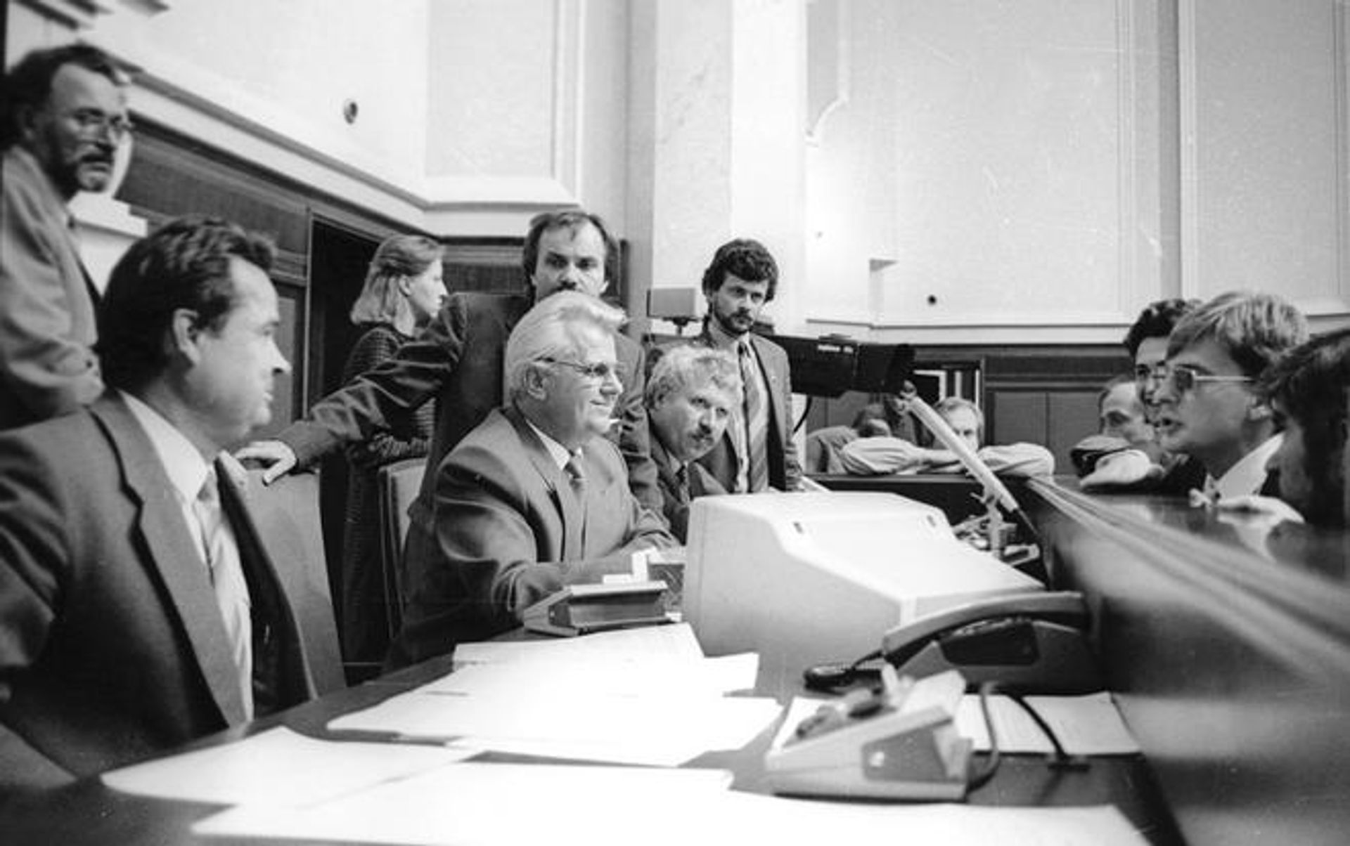 Руководство Верховной Рады: Иван Плющ, Леонид Кравчук, Владимир Гринёв, 24 августа 1991 года - РИА Новости, 1920, 23.07.2026