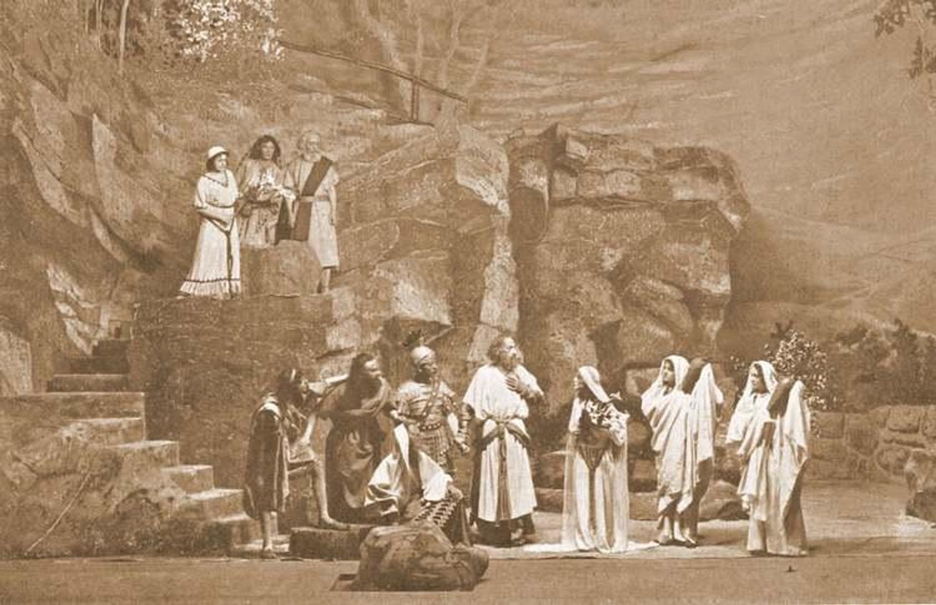 Сцена из спектакля „Царь Иудейский“, 1914 года. Внизу в центре - Великий князь Константин Константинович (К.Р.) в роли Иосифа Аримафейского Сцена из спектакля „Царь Иудейский“, 1914 года. Внизу в центре - Великий князь Константин Константинович (К.Р.) в роли Иосифа Аримафейского - РИА Новости, 1920, 11.08.2026