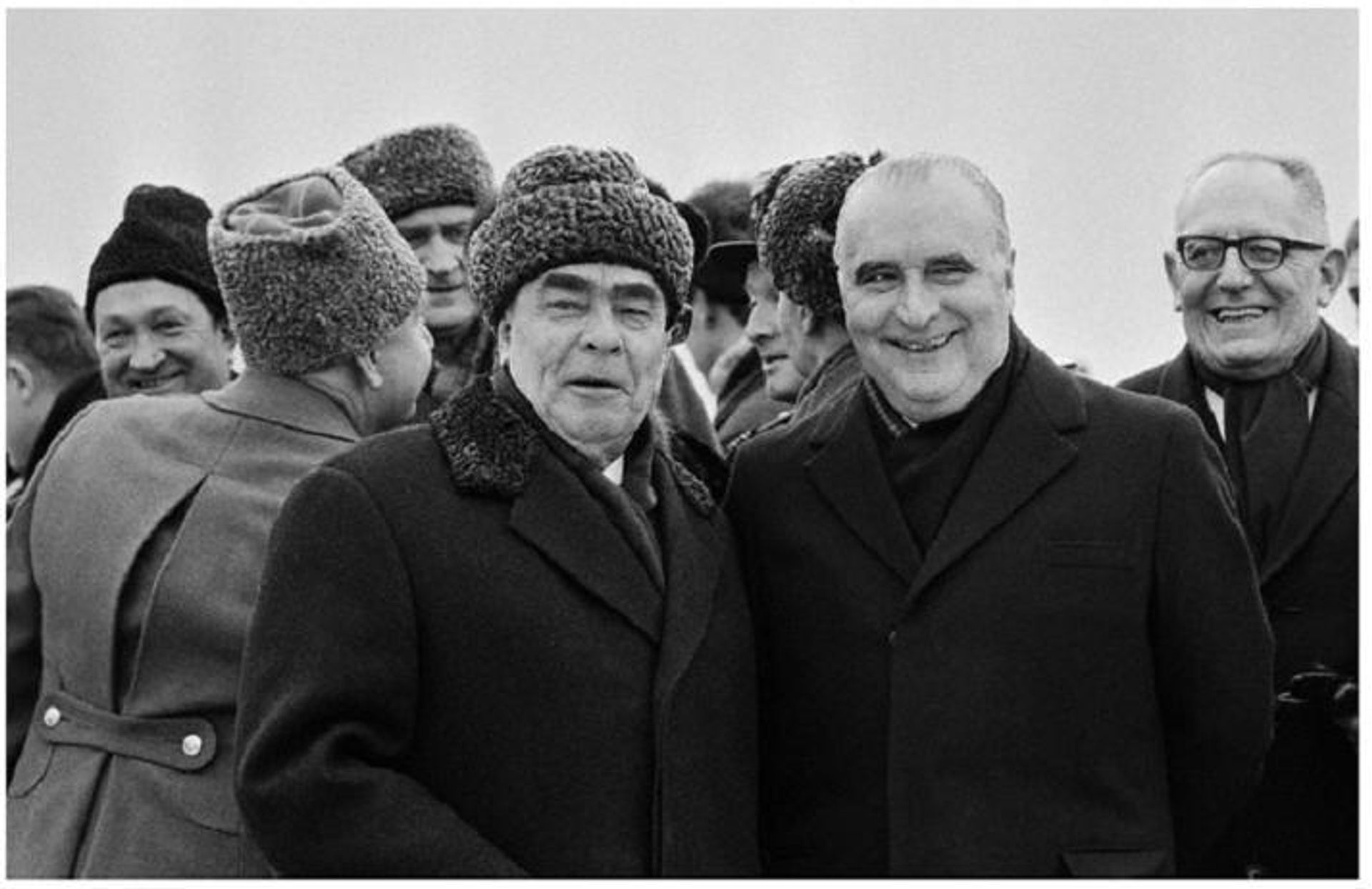 Леонид Брежнев и Жорж Помпиду. Минск, 11 января 1973 года - РИА Новости, 1920, 02.09.2026
