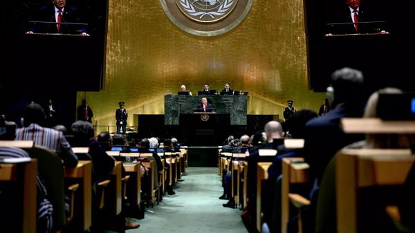 Президент США Дональд Трамп выступает на 81-й сессии Генеральной Ассамблеи ООН