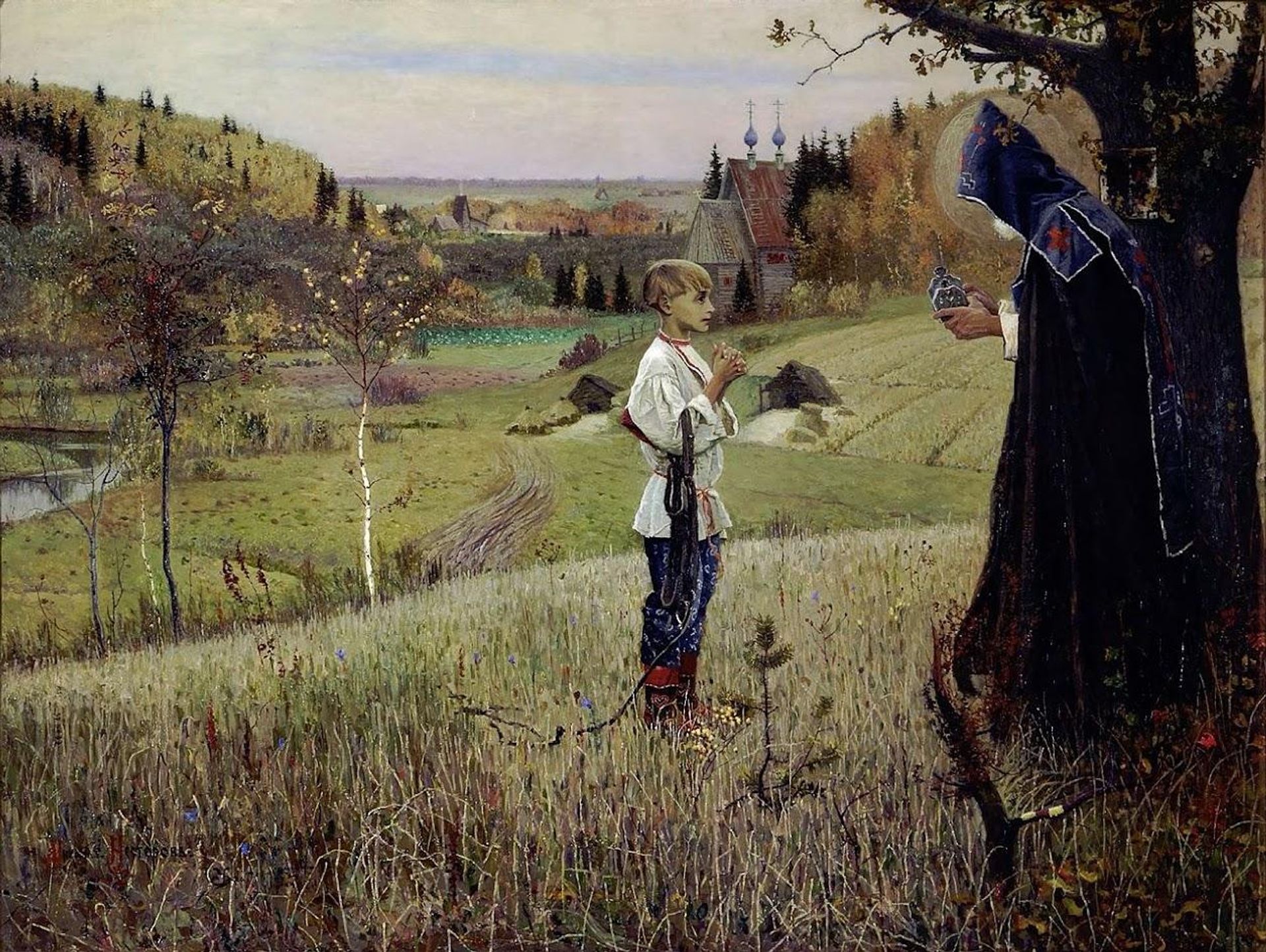 Михаил Нестеров Видение отроку Варфоломею, 1889-90 годы, ГТГ - РИА Новости, 1920, 09.10.2026