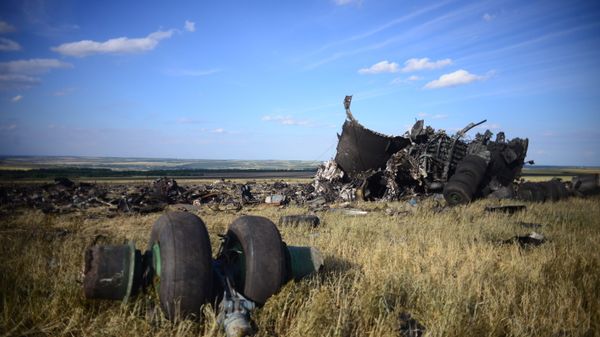 Место падения самолета ИЛ-76 ВВС Украины, сбитого ополченцами Луганска