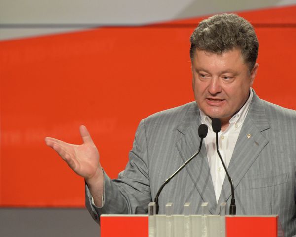 Пресс-конференция П.Порошенко и В.Кличко в Киеве