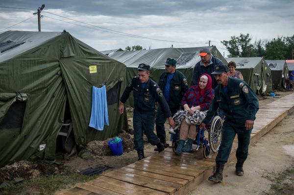 Лагерь беженцев из Украины в Ростовской области