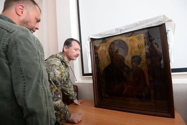Пресс-конференция И.Стрелкова и А.Бородая в Донецке