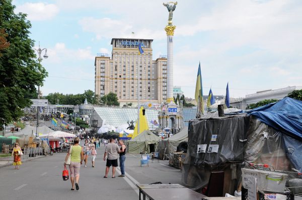 Палаточный лагерь на площади Независимости в Киеве
