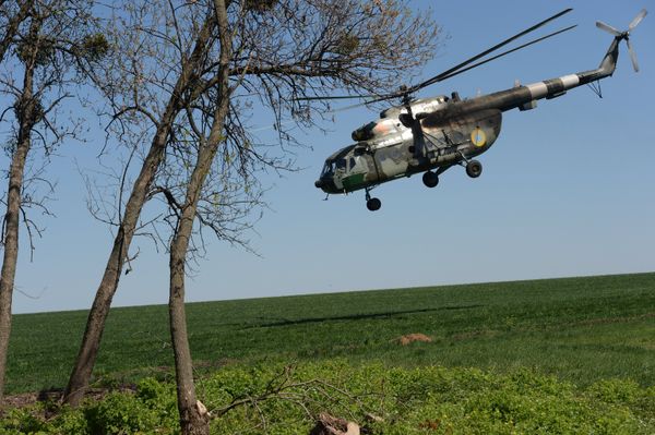 Блокпост украинской армии в окрестностях Славянска