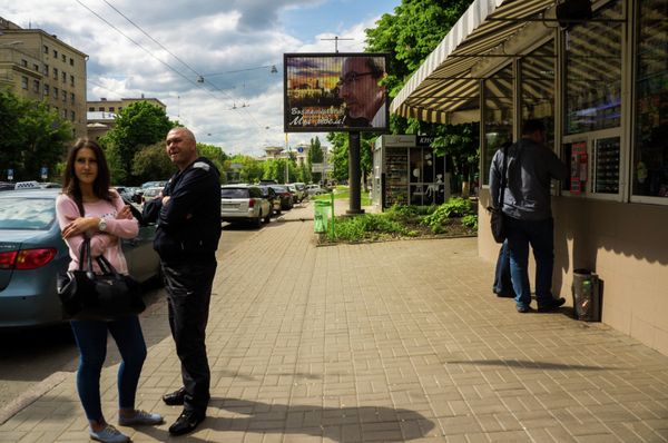 Плакаты с изображением Геннадия Кернеса в Харькове. Плакаты с изображением Геннадия Кернеса в Харькове.