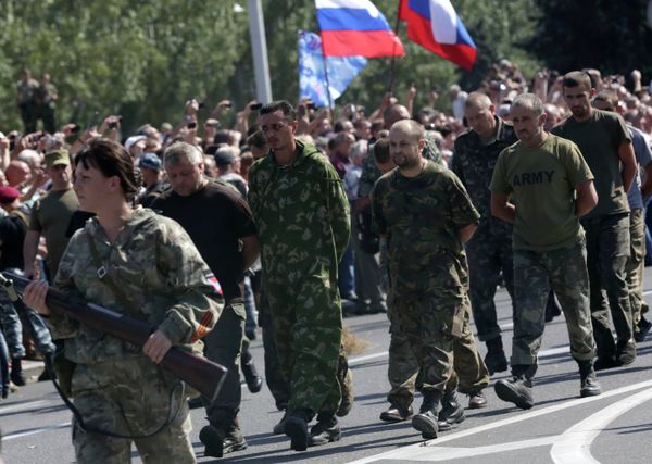 Акция в День независимости Украины в Донецке